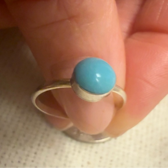 Sleeping Beauty Turquoise Silver Ring size 5 - Picture 6 of 7